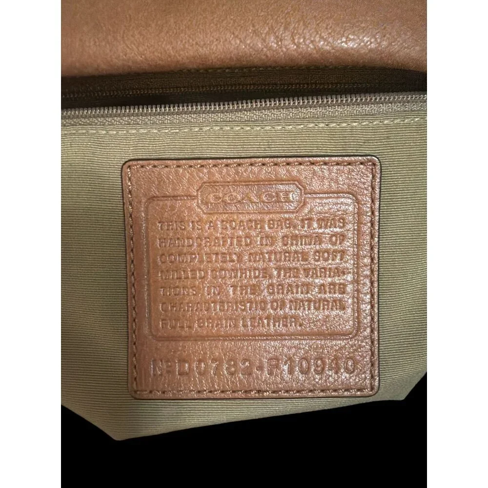 Coach Legacy Convertible Purse F10940 Camel Pebbled Leather Nickel Shoulder Bag - Picture 9 of 9